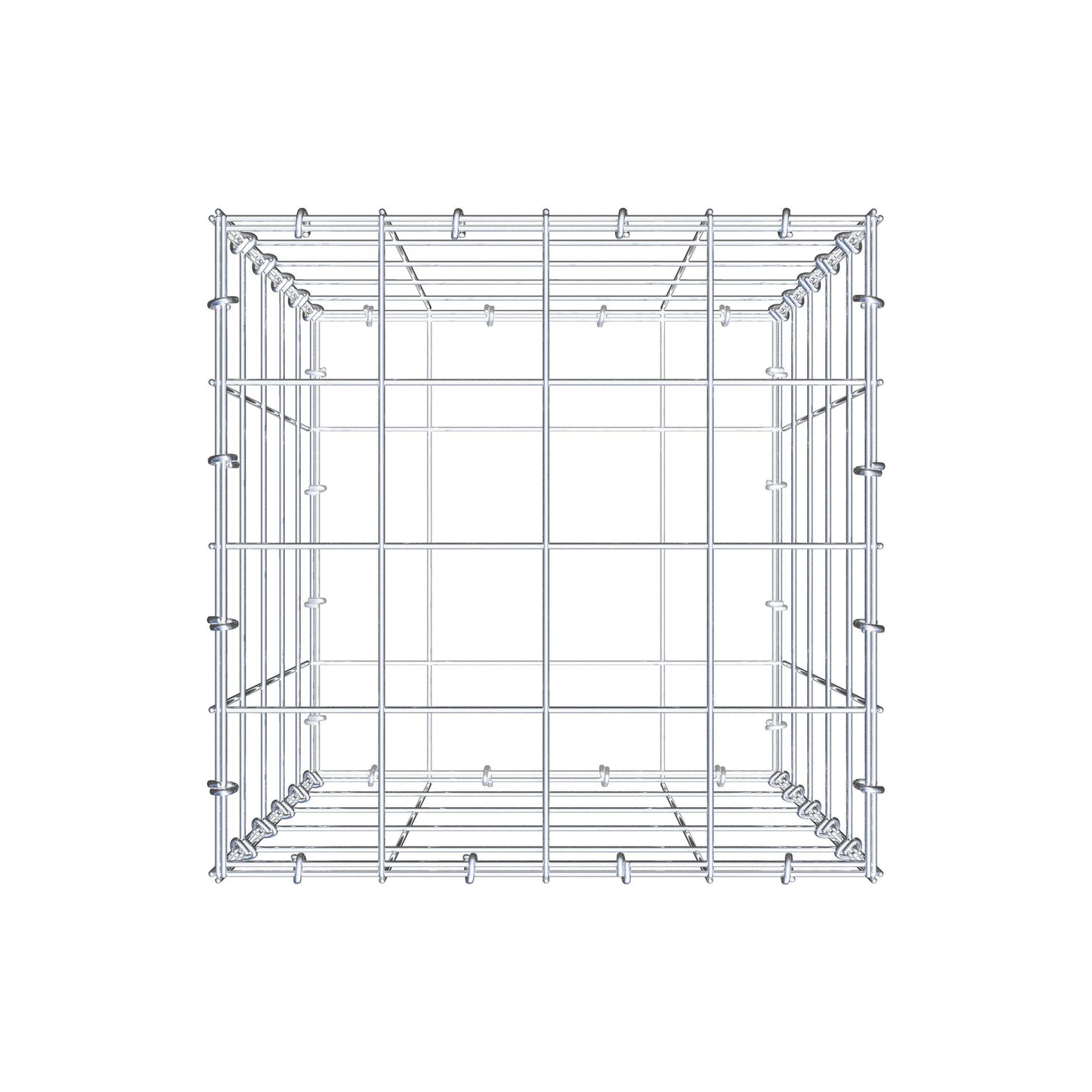 Gabion 50 cm x 40 cm x 40 cm (L x H x D), maskestørrelse 10 cm x 10 cm, C-ring