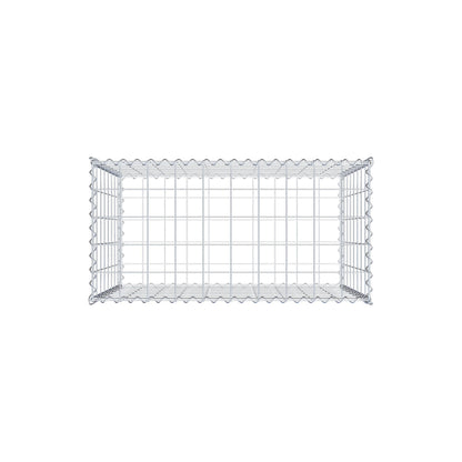 Gabion 100 cm x 80 cm x 50 cm (L x H x D), mesh size 10 cm x 10 cm, spiral