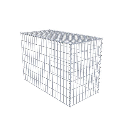 Opvokset gabion type 4 100 cm x 70 cm x 50 cm (L x H x D), maskestørrelse 5 cm x 10 cm, spiral