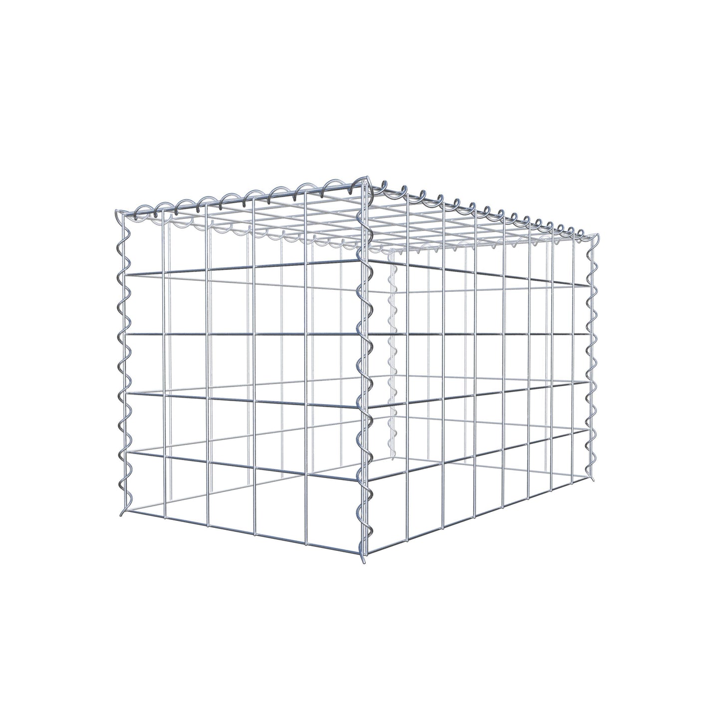 Gabbione aggiuntivo tipo 3 80 cm x 50 cm x 50 cm (L x H x P), dimensione maglia 10 cm x 10 cm, a spirale