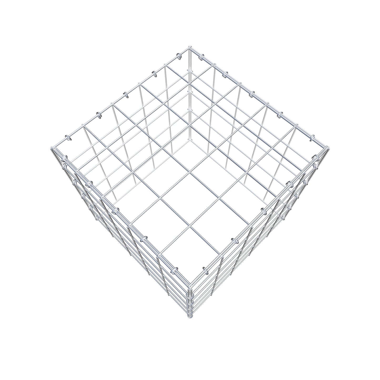 Gabbione aggiuntivo tipo 3 50 cm x 50 cm x 50 cm (L x H x P), maglia 10 cm x 10 cm, anello a C