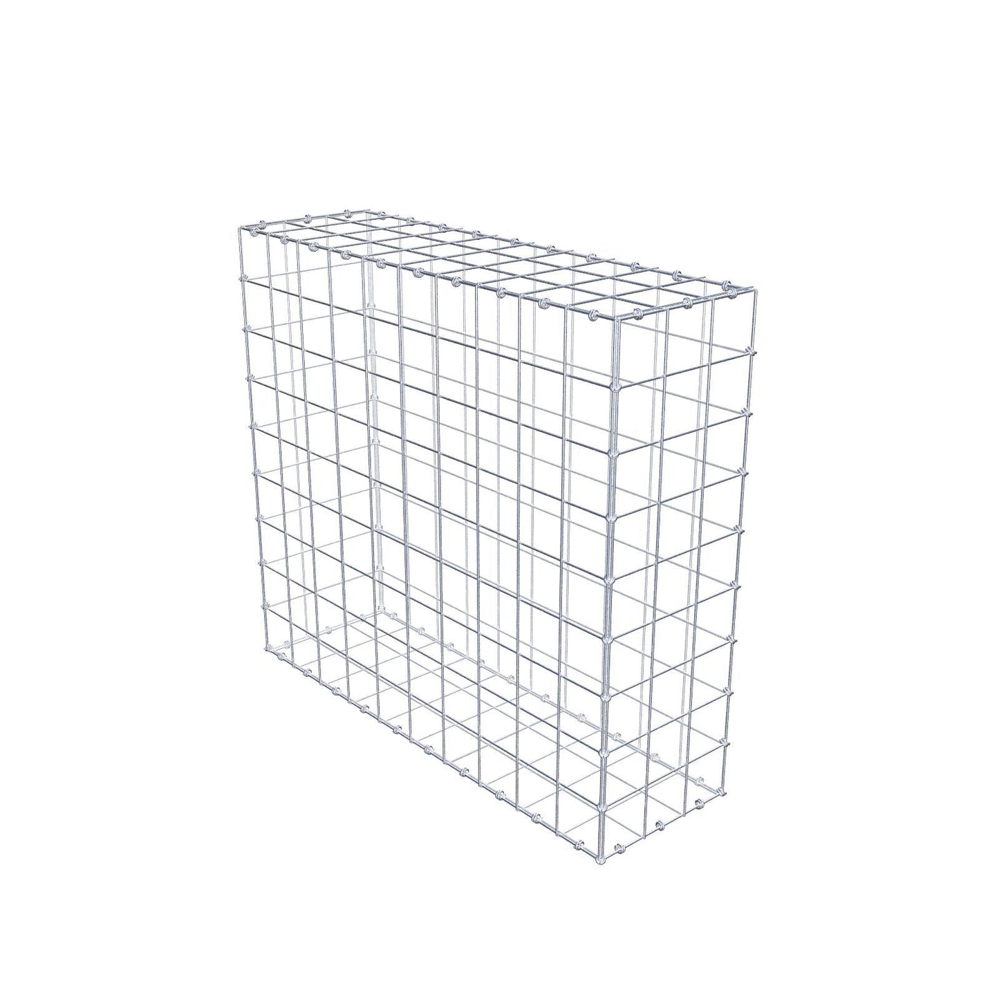 Gabion 100 cm x 90 cm x 30 cm (L x H x D), maskestørrelse 10 x 10 cm, spiralring