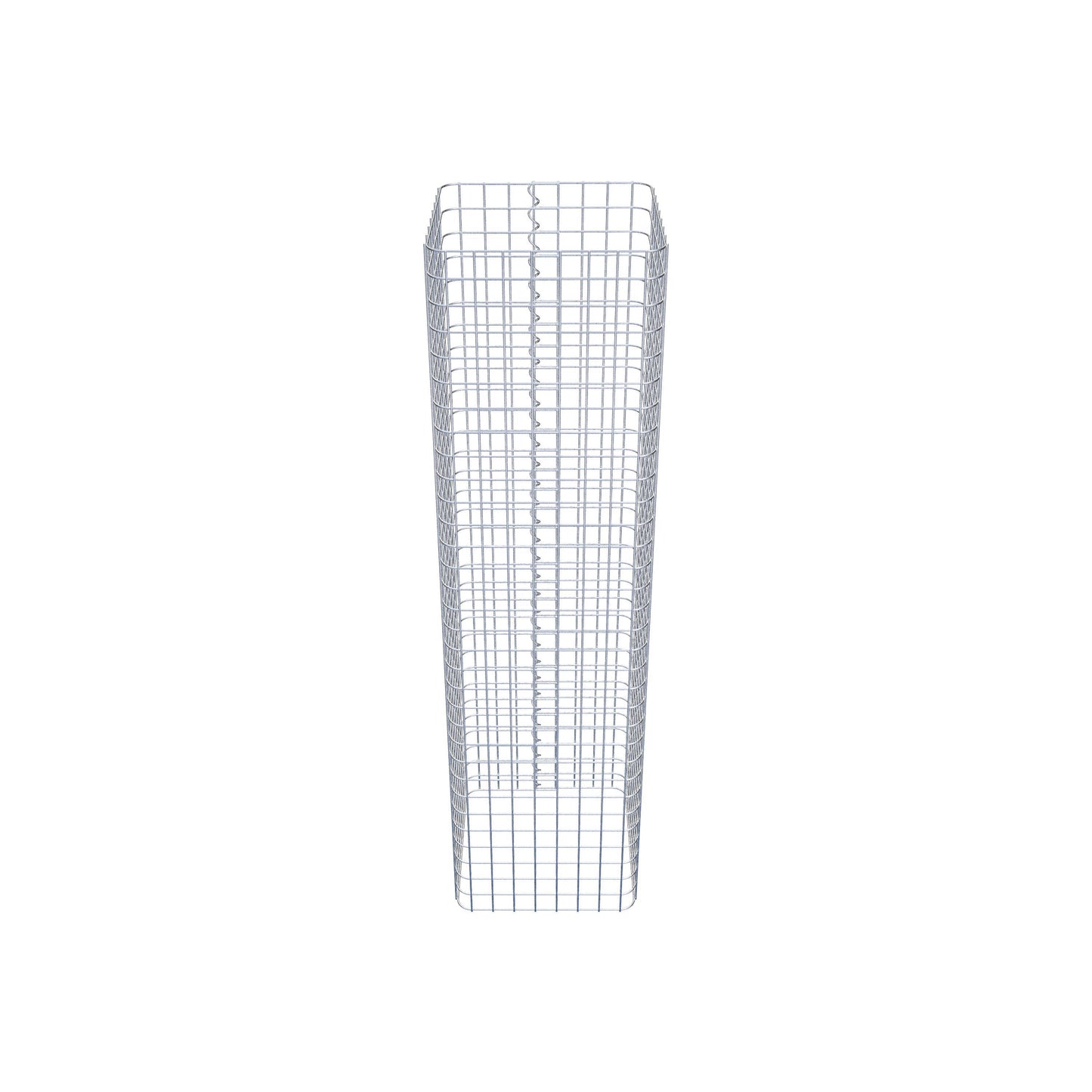 Colonne de gabion carrée 42 cm x 42 cm, 160 cm de hauteur, MW 5 cm x 5 cm