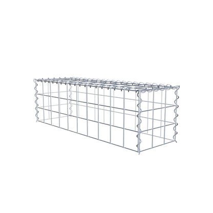 Gabião Tipo 3 100 cm x 30 cm x 30 cm (C x A x P), malhagem 10 cm x 10 cm, espiral