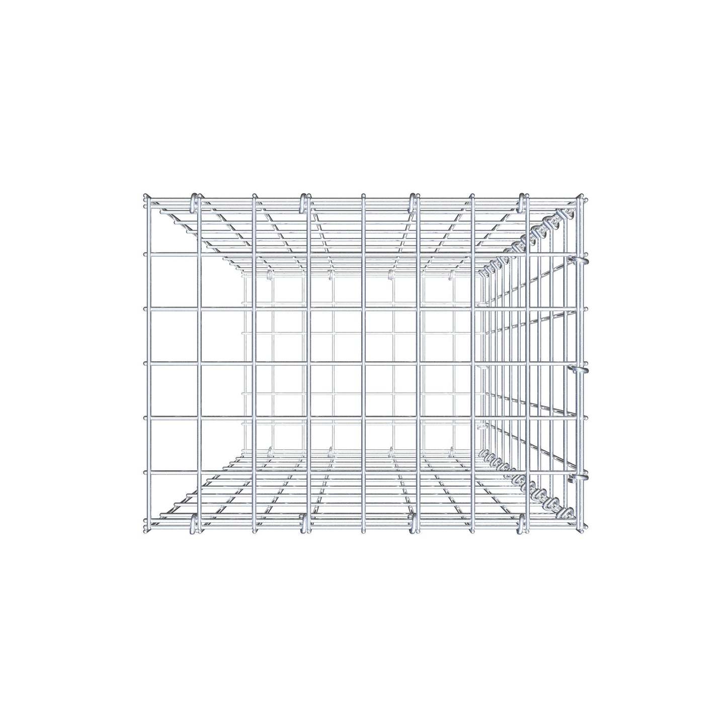 Fourche rapportée type 2 100 cm x 40 cm x 30 cm, mailles 5 cm x 10 cm, anneau en C