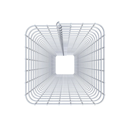 Rektangulär varmförzinkad gabionpelare, 32 cm x 32 cm, 200 cm hög, MW 5 cm x 5 cm