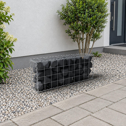 Gabbione 100 cm x 40 cm x 20 cm (L x H x P), maglia 10 cm x 10 cm, spirale