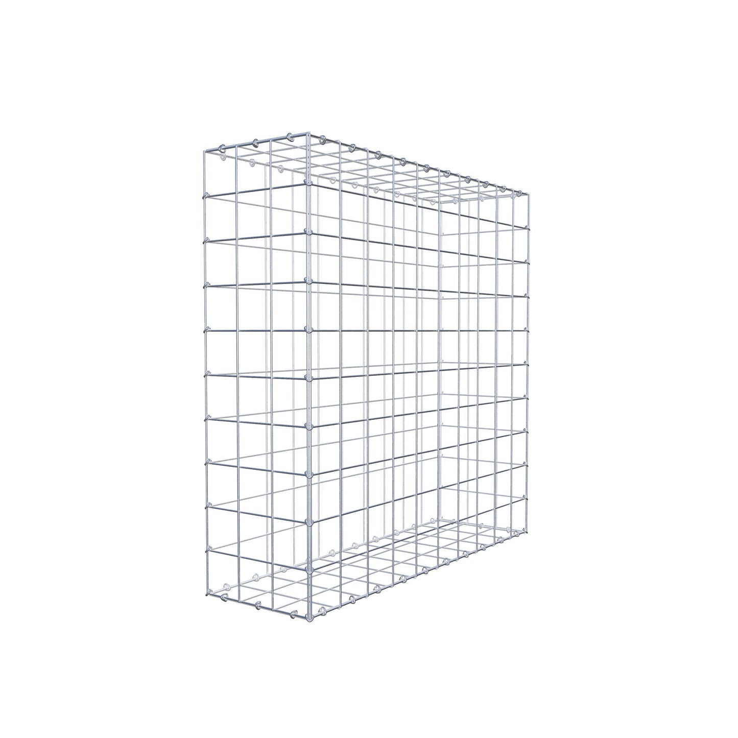Gavión 100 cm x 100 cm x 30 cm (L x A x P), malla 10 cm x 10 cm, anillo en C