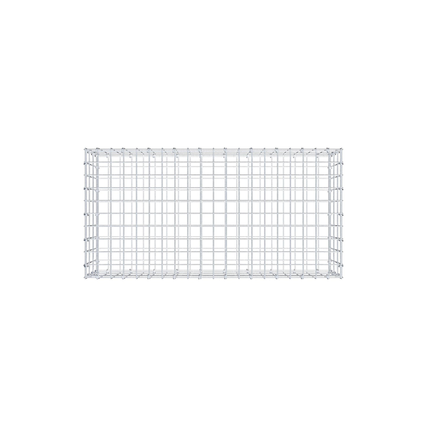 Gabbione 100 cm x 30 cm x 50 cm (L x H x P), maglia 5 cm x 10 cm, anello a C