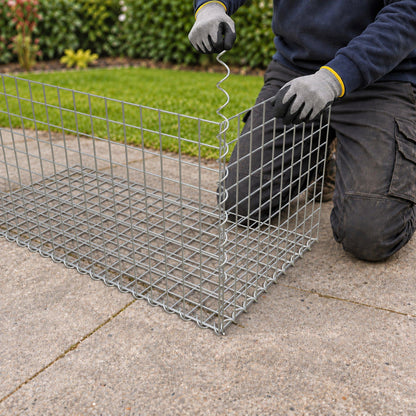 Gabion 100 cm x 50 cm x 50 cm (L x H x P), mailles 5 cm x 5 cm, spirale