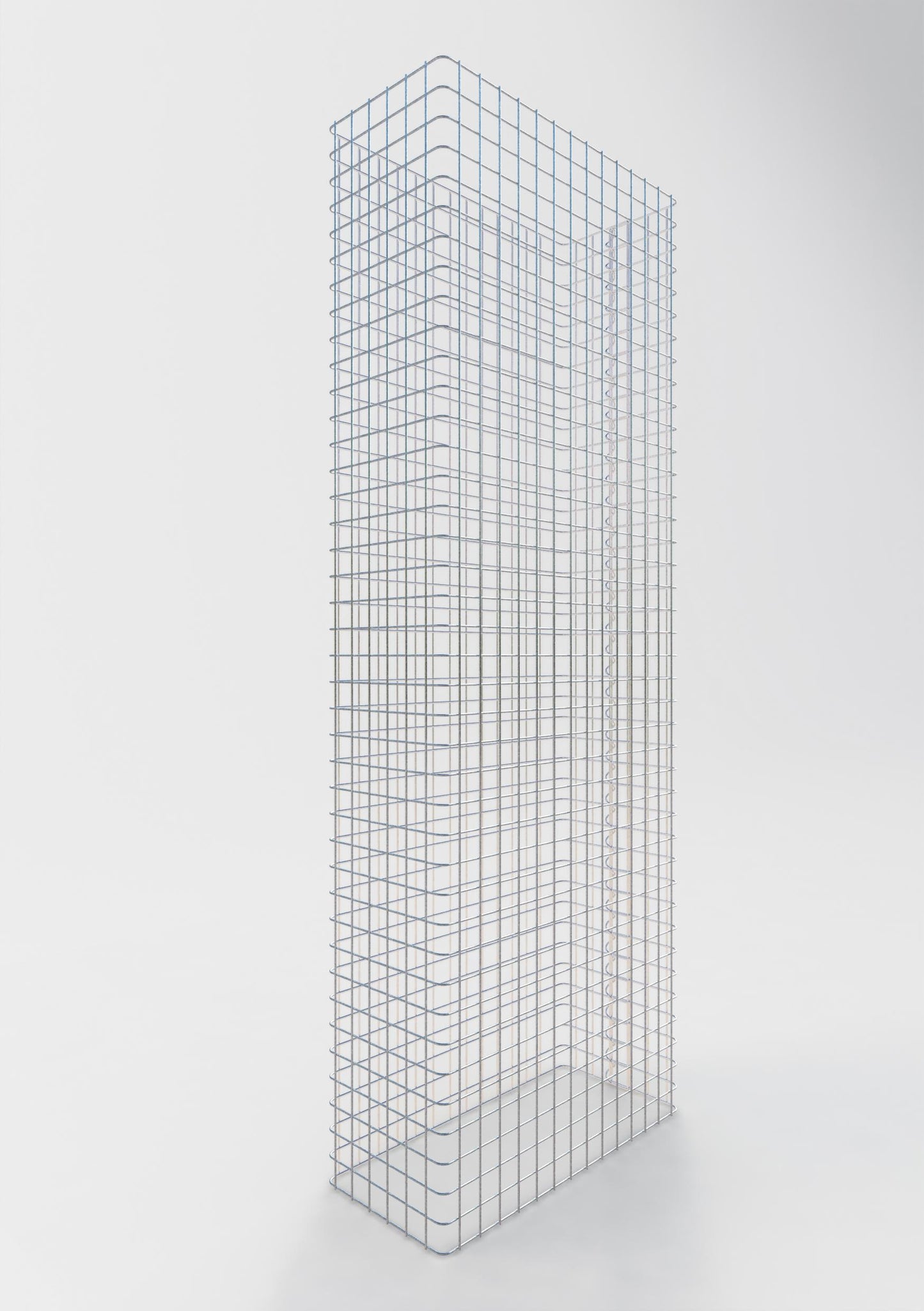 Gabionenzaun Länge 72 cm, Höhe 180 cm, Tiefe 32 cm, Maschenweite 5 x 5 cm