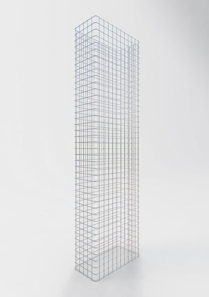 Recinzione in gabbioni lunghezza 57 cm, altezza 180 cm, profondità 27 cm, maglia 5 x 5 cm