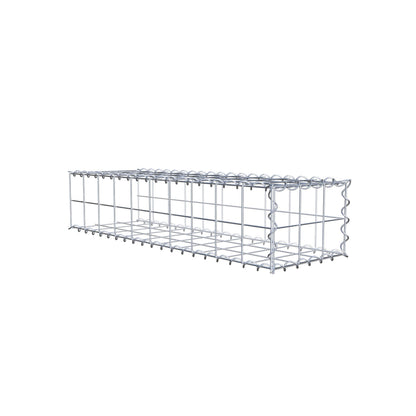 Opvokset gabion type 2 100 cm x 20 cm x 30 cm (L x H x D), maskestørrelse 10 cm x 10 cm, spiral