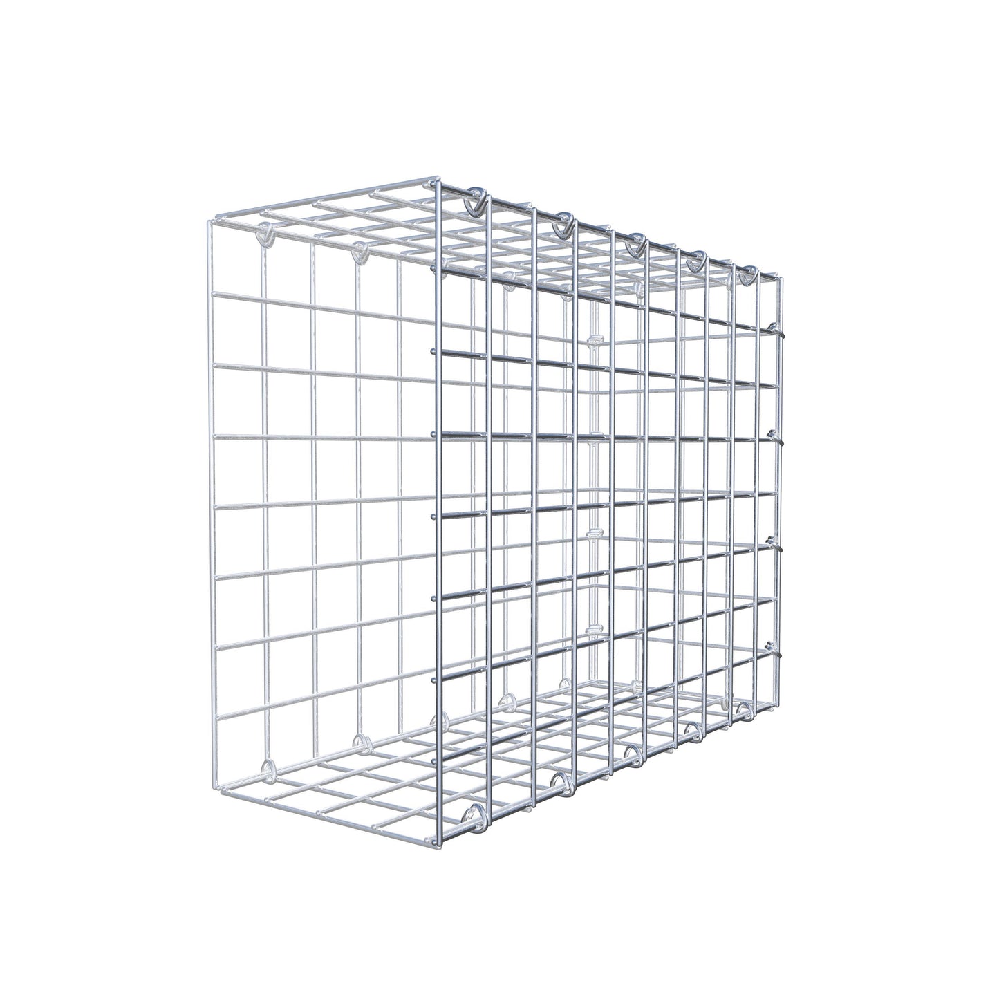 Monteret gabion type 2 50 cm x 40 cm x 20 cm (L x H x D), maskestørrelse 5 cm x 5 cm, C-ring