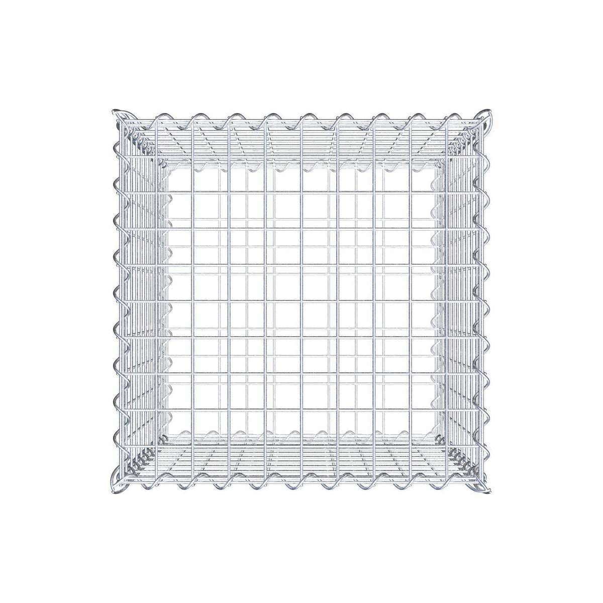 Gabion 50 cm x 50 cm x 50 cm (L x H x P), mailles 5 cm x 5 cm, spirale