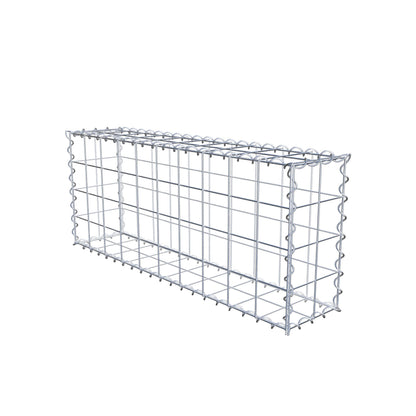 Gabbione 100 cm x 40 cm x 20 cm (L x H x P), maglia 10 cm x 10 cm, spirale