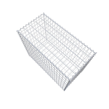 Gavión 100 cm x 80 cm x 50 cm (L x A x P), luz de malla 5 cm x 10 cm, en espiral