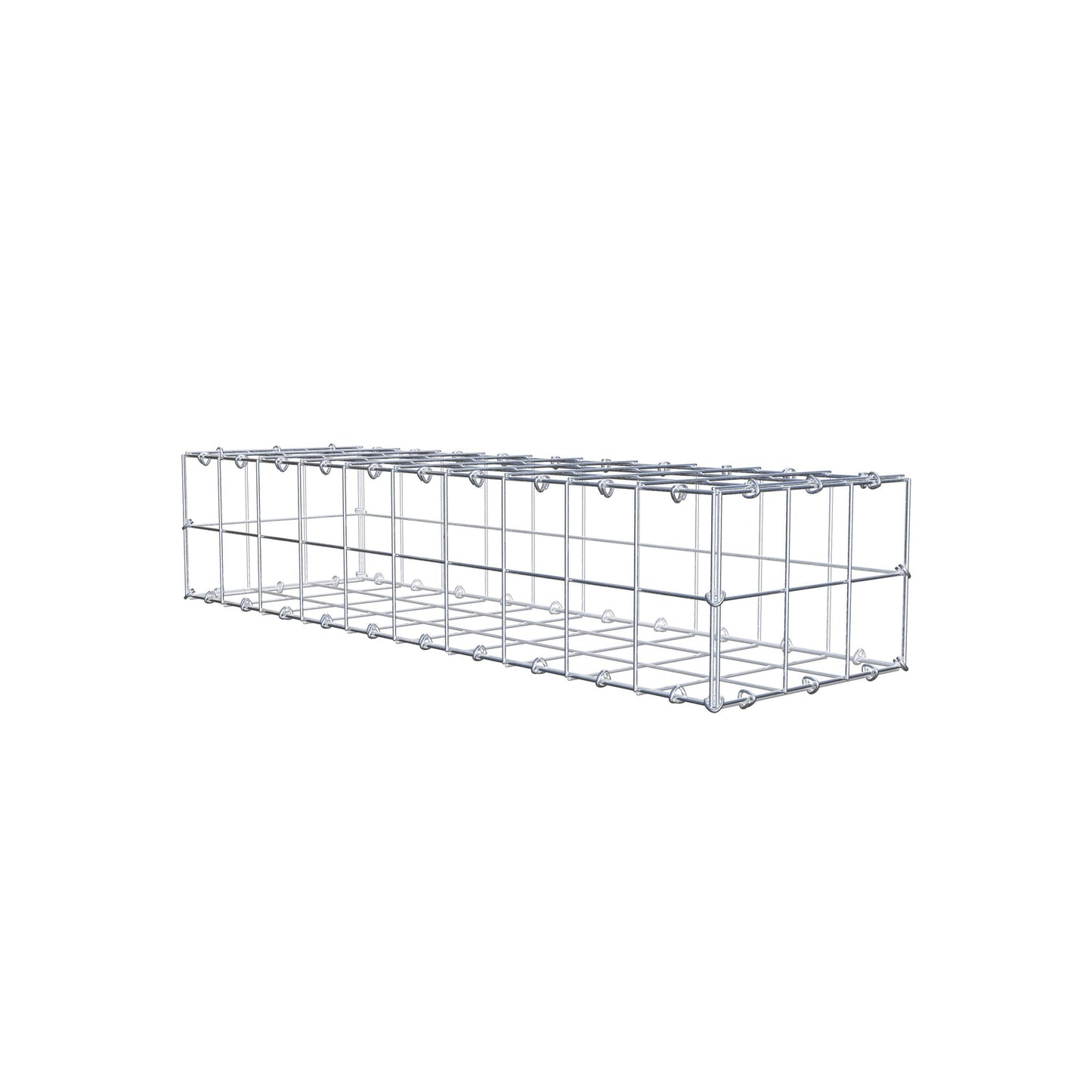 Gabion 100 cm x 20 cm x 30 cm (L x H x D), maskstorlek 10 cm x 10 cm, C-ring