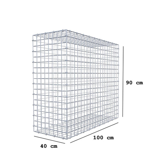 Gabion 100 cm x 90 cm x 40 cm (L x H x D), mesh size 5 x 5 cm, spiral ring