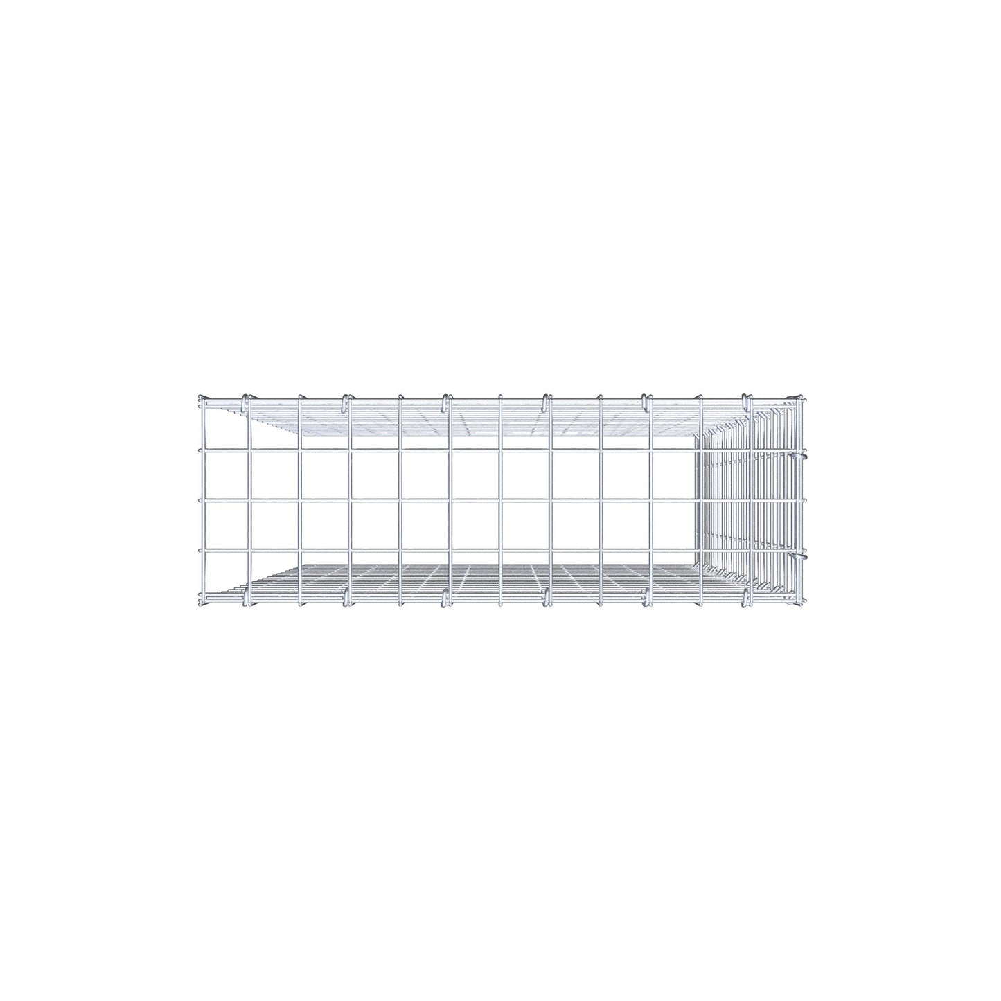 Fourche rapportée type 4 100 cm x 60 cm x 20 cm (L x H x P), mailles 5 cm x 5 cm, anneau C