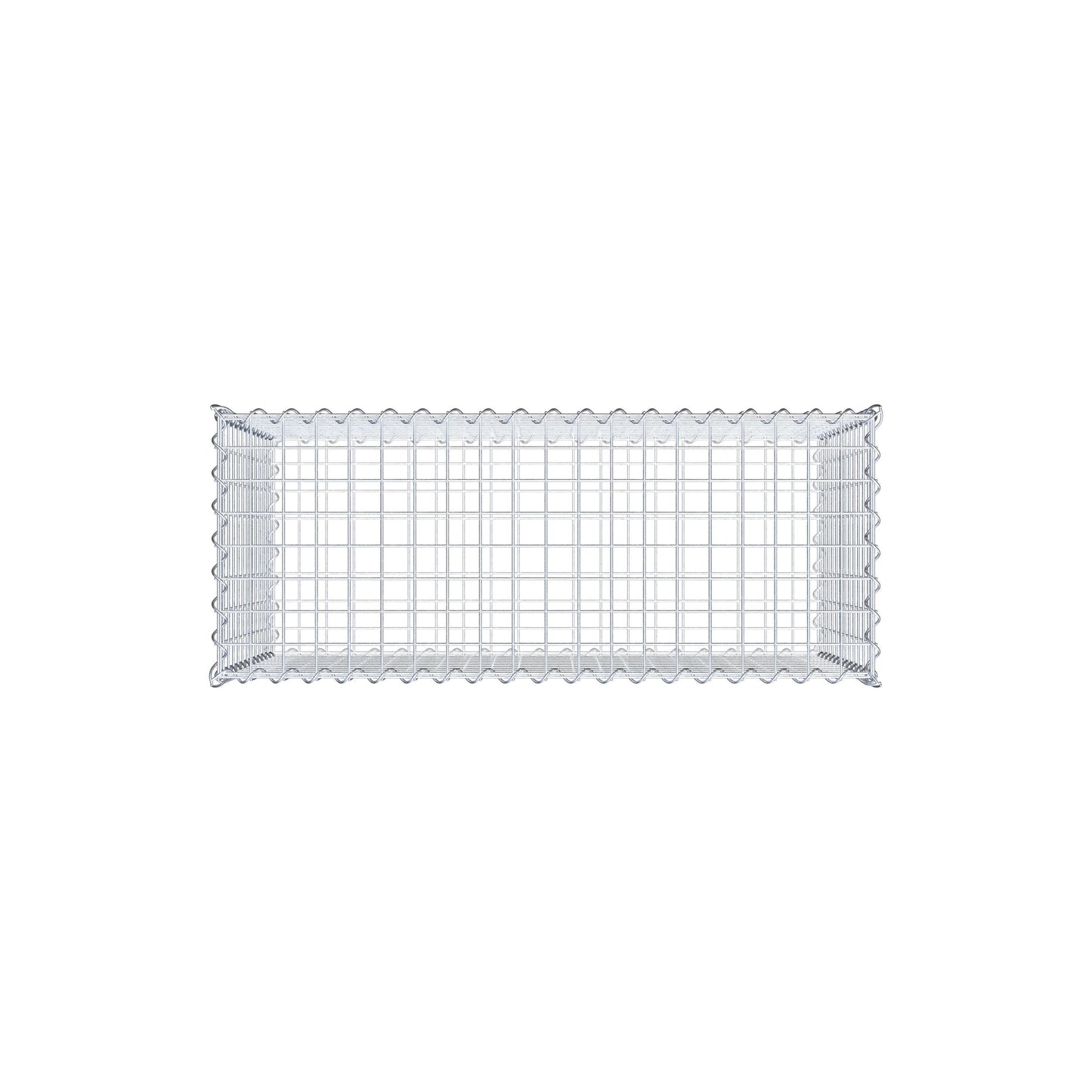 Gabbione 100 cm x 60 cm x 40 cm (L x H x P), maglia 5 cm x 5 cm, spirale