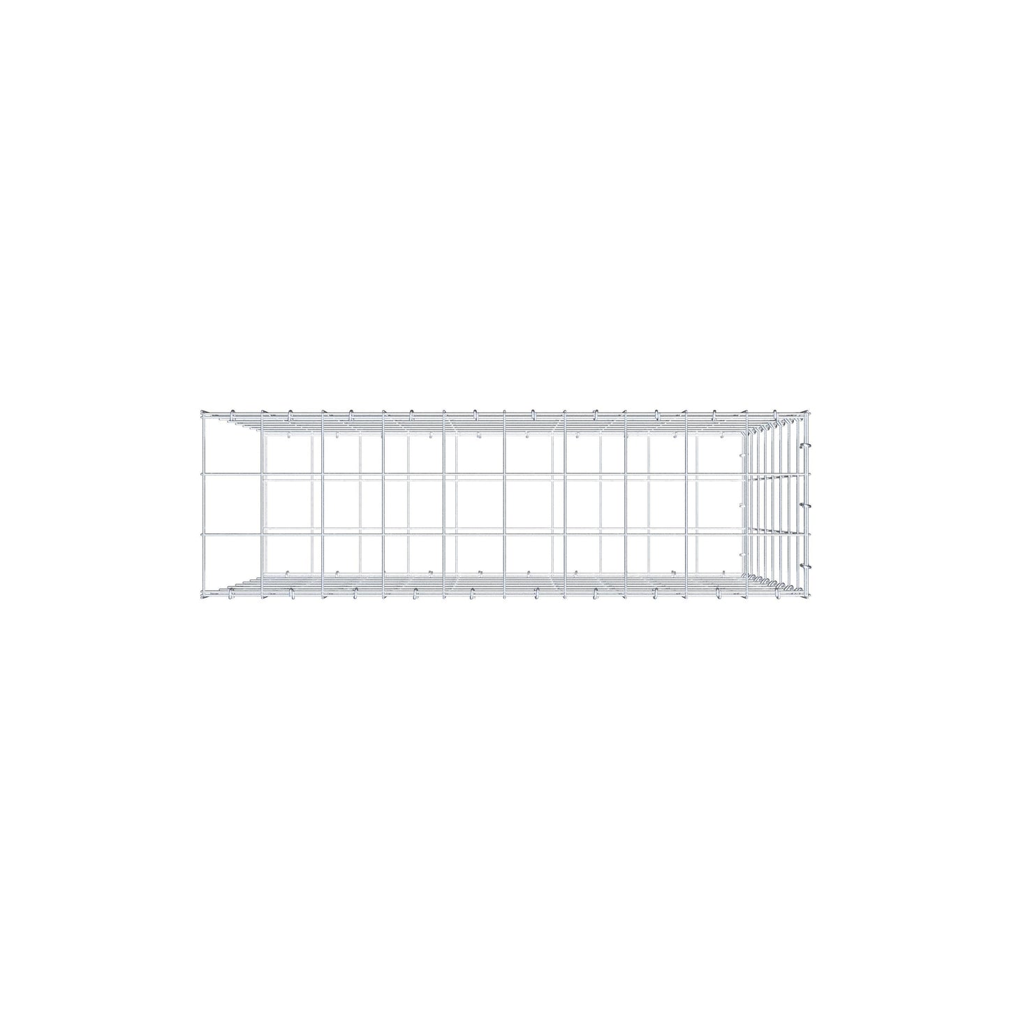 Fourche rapportée type 2 100 cm x 80 cm x 30 cm (L x H x P), mailles 10 cm x 10 cm, anneau C