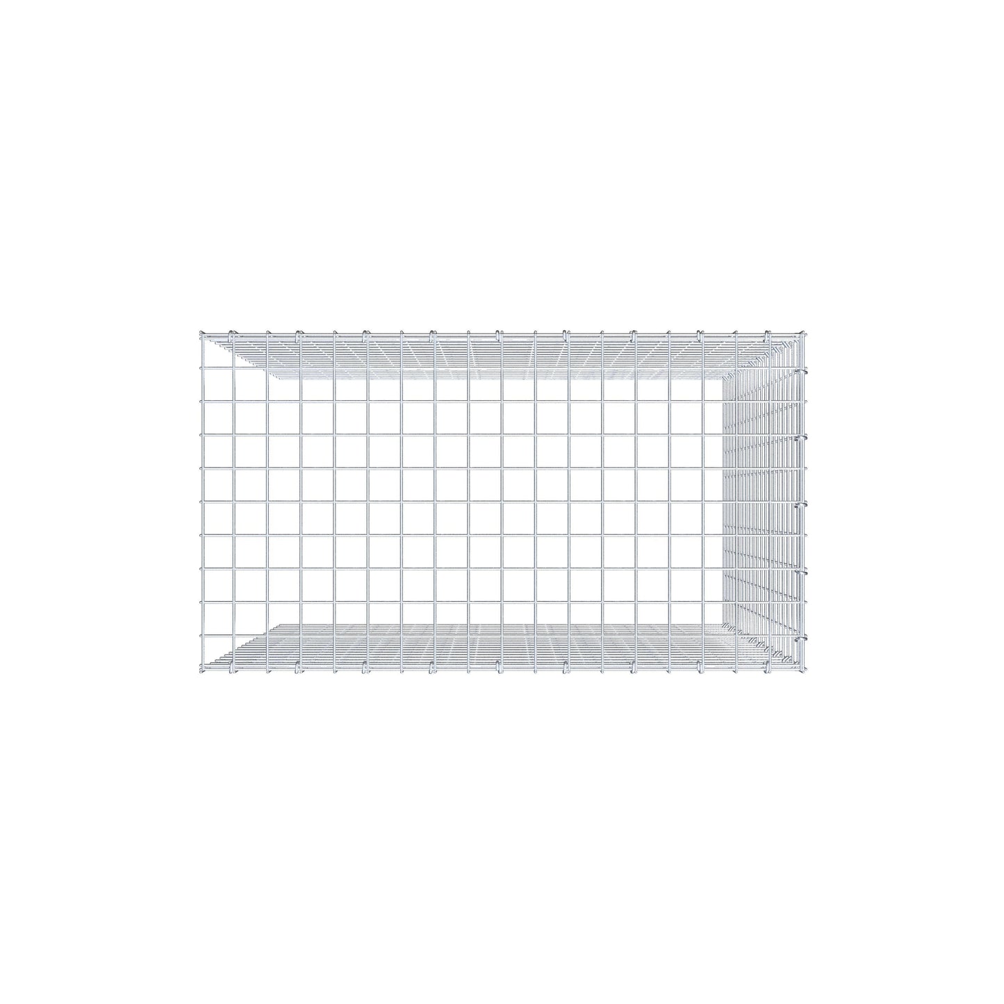 Extra gabion typ 4 100 cm x 90 cm x 50 cm (L x H x D), maskstorlek 5 cm x 5 cm, C-ring