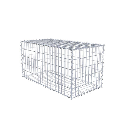 Juego de 2 gaviones 100 cm x 50 cm x 50 cm (L x A x P), luz de malla 5 x 10 cm, en espiral