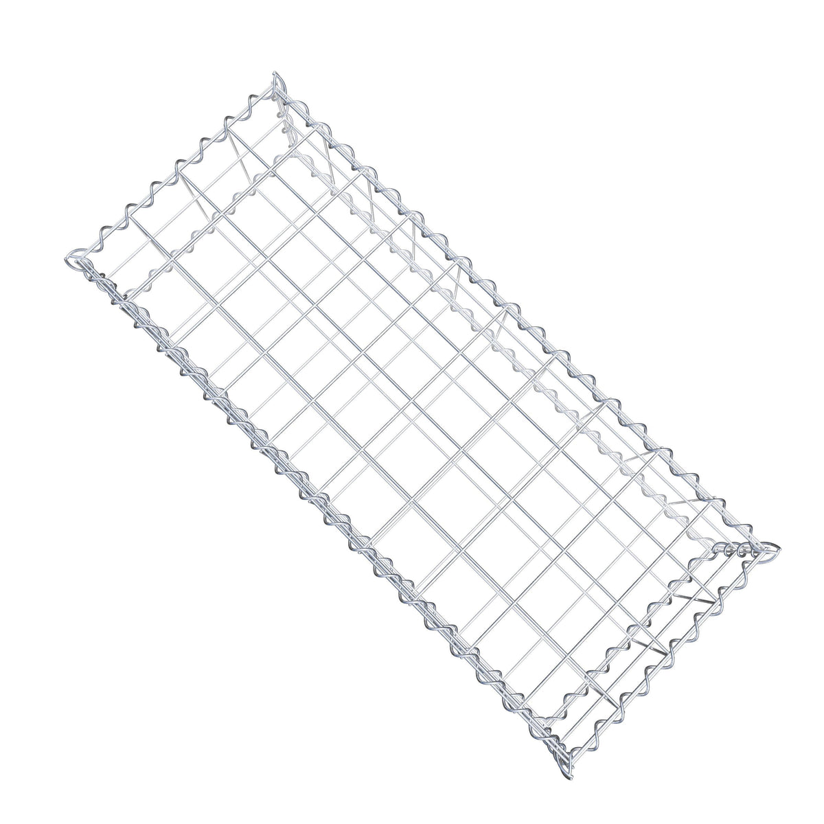 Gabione 100 cm x 20 cm x 40 cm (L x H x T), Maschenweite 10 cm x 10 cm, Spirale