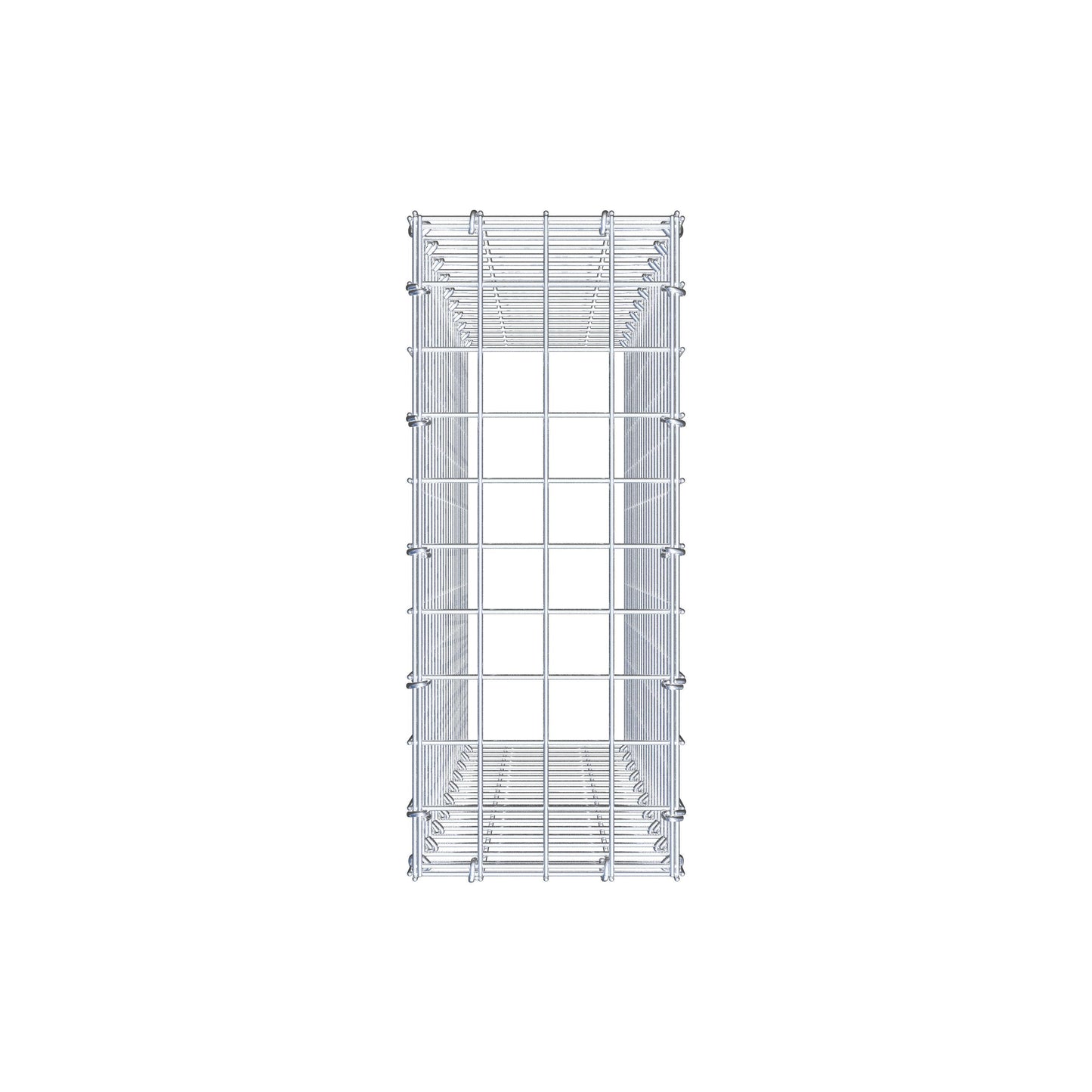 Gavión complementario de tipo 3 100 cm x 20 cm x 50 cm (L x A x P), malla 5 cm x 5 cm, anillo en C
