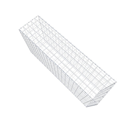 Gabion 200 cm x 100 cm x 50 cm (L x H x D), maskestørrelse 10 x 10 cm, spiralring