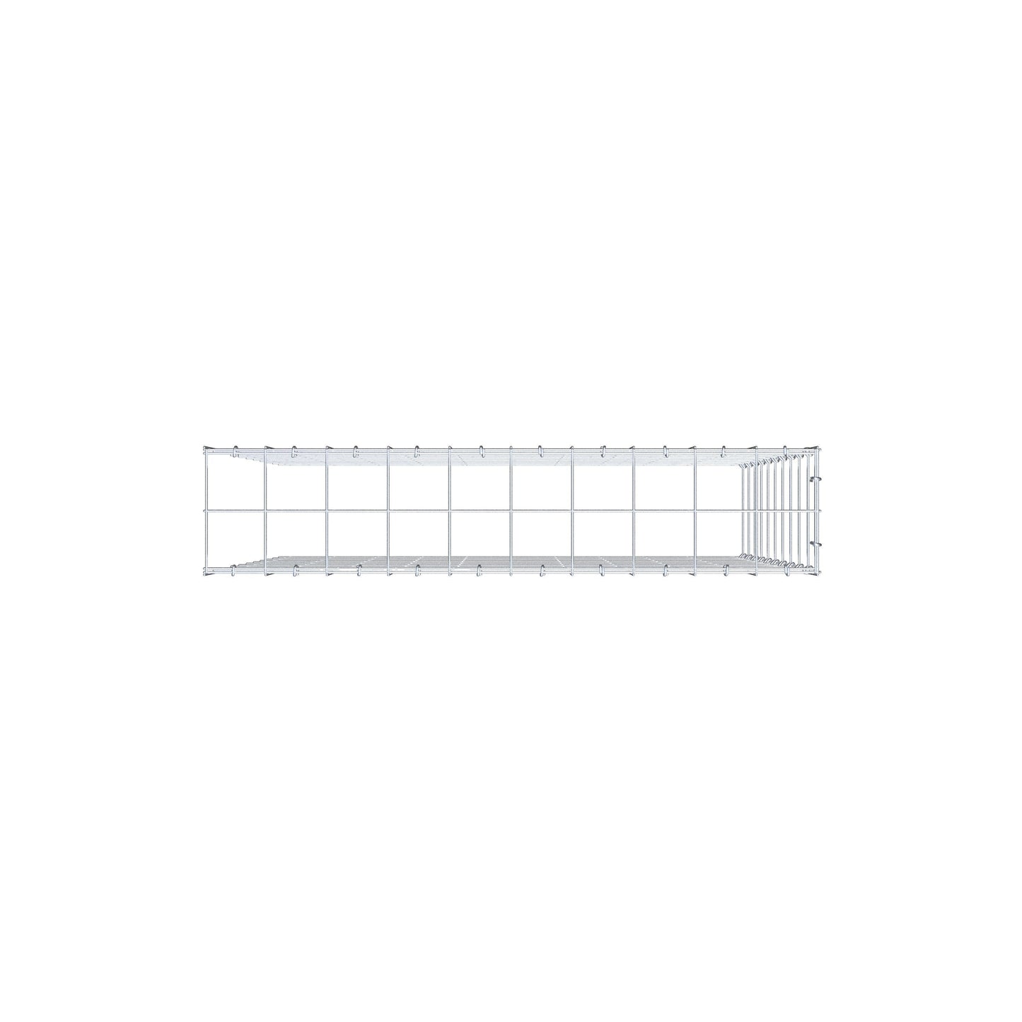 Fourche rapportée type 4 100 cm x 100 cm x 20 cm (L x H x P), mailles 10 cm x 10 cm, anneau C