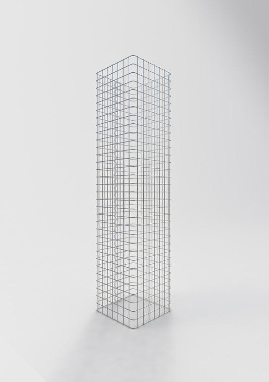 Gabionensäule eckig 37 cm x 37 cm, 160 cm Höhe, MW 5 cm x 5 cm