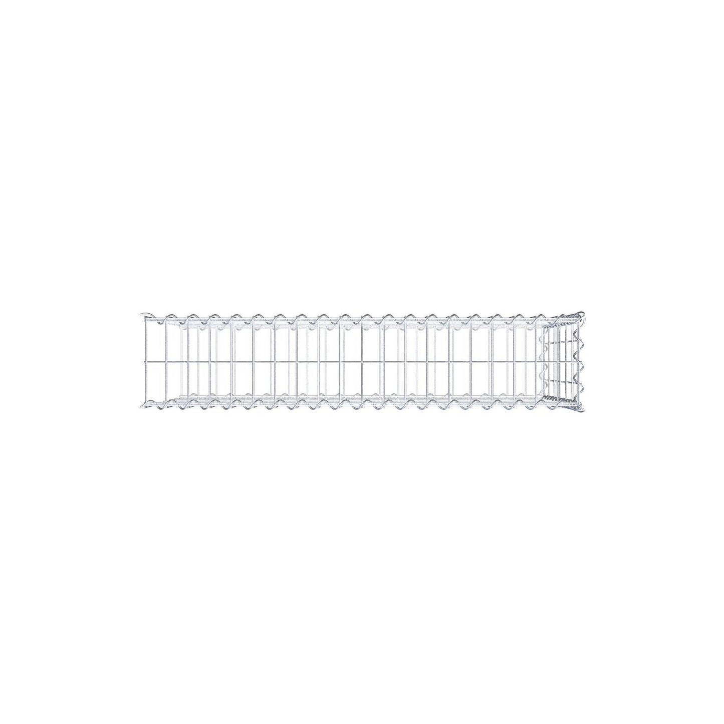 Gabião tipo 2 100 cm x 60 cm x 20 cm (C x A x P), malhagem 5 cm x 10 cm, espiral