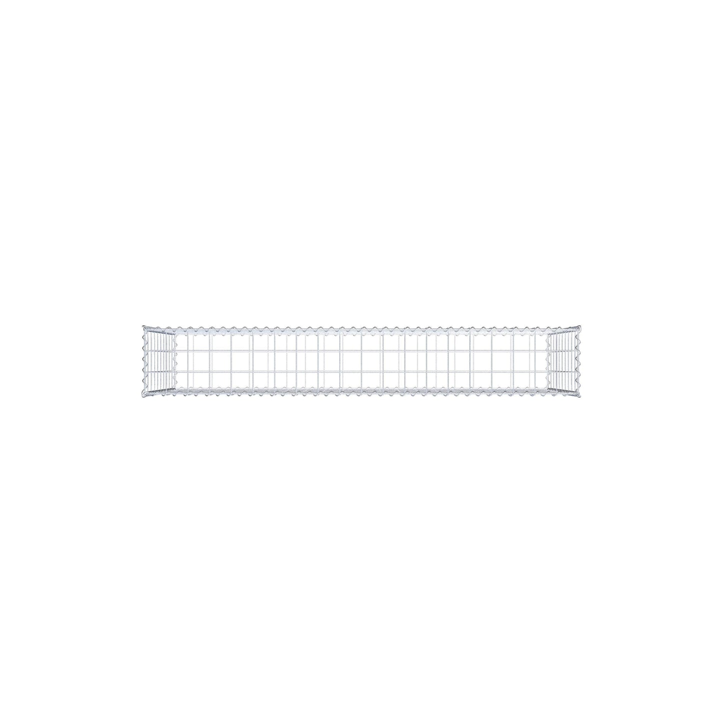 Gabião 200 cm x 100 cm x 30 cm (C x A x P), malhagem 10 cm x 10 cm, espiral