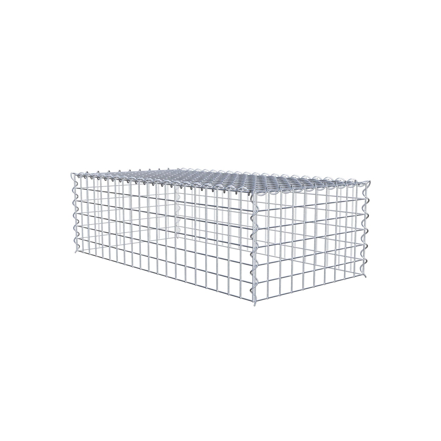 Anbaugabione Typ 3 100 cm x 30 cm x 50 cm (L x H x T), Maschenweite 5 cm x 5 cm, Spirale