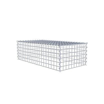 Anbaugabione Typ 3 100 cm x 30 cm x 50 cm (L x H x T), Maschenweite 5 cm x 5 cm, Spirale