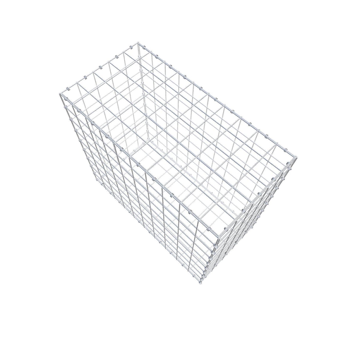 Gabbione 100 cm x 90 cm x 50 cm (L x H x P), maglia 10 x 10 cm, anello a spirale