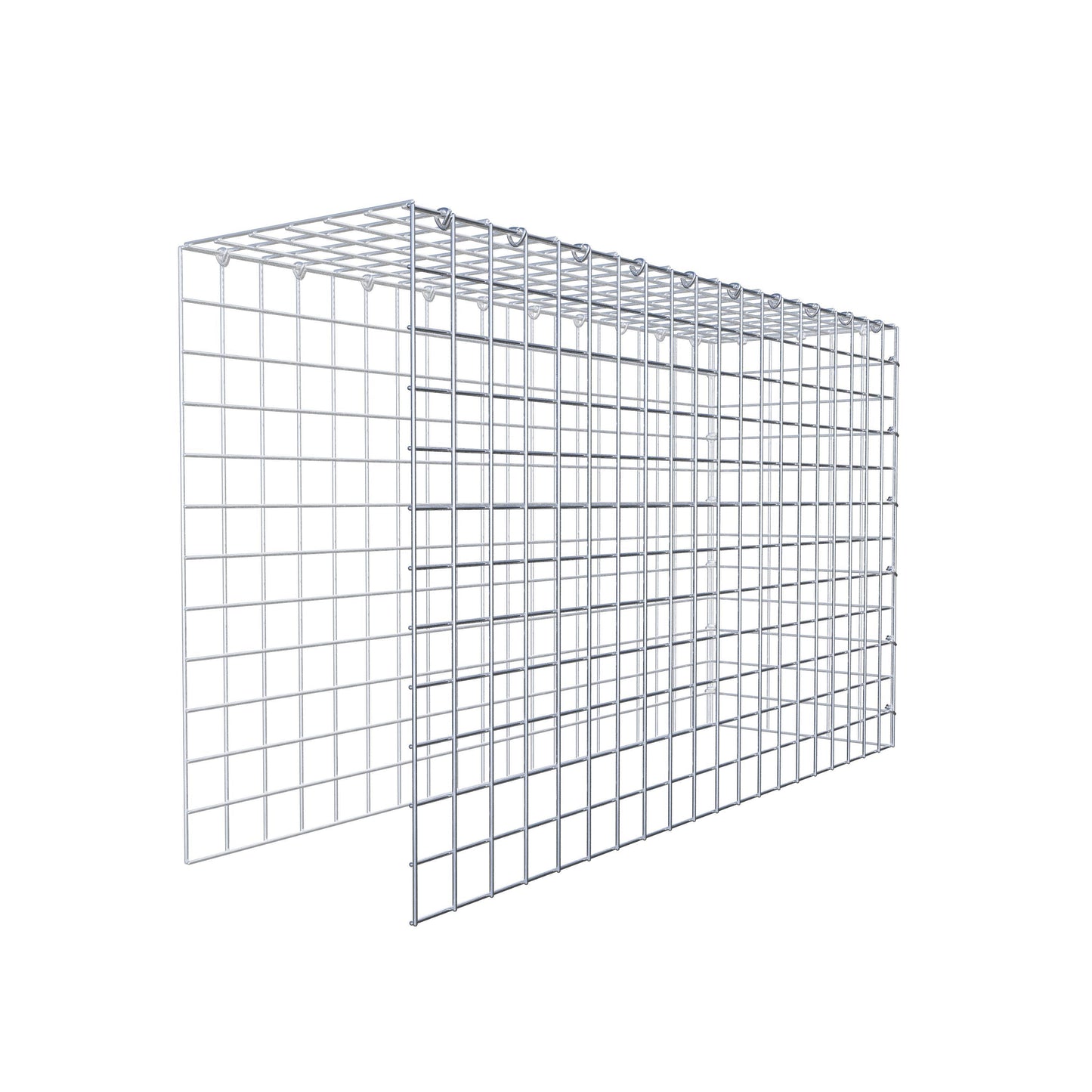 Anbaugabione Typ 4 100 cm x 60 cm x 30 cm (L x H x T), Maschenweite 5 cm x 5 cm, C-Ring