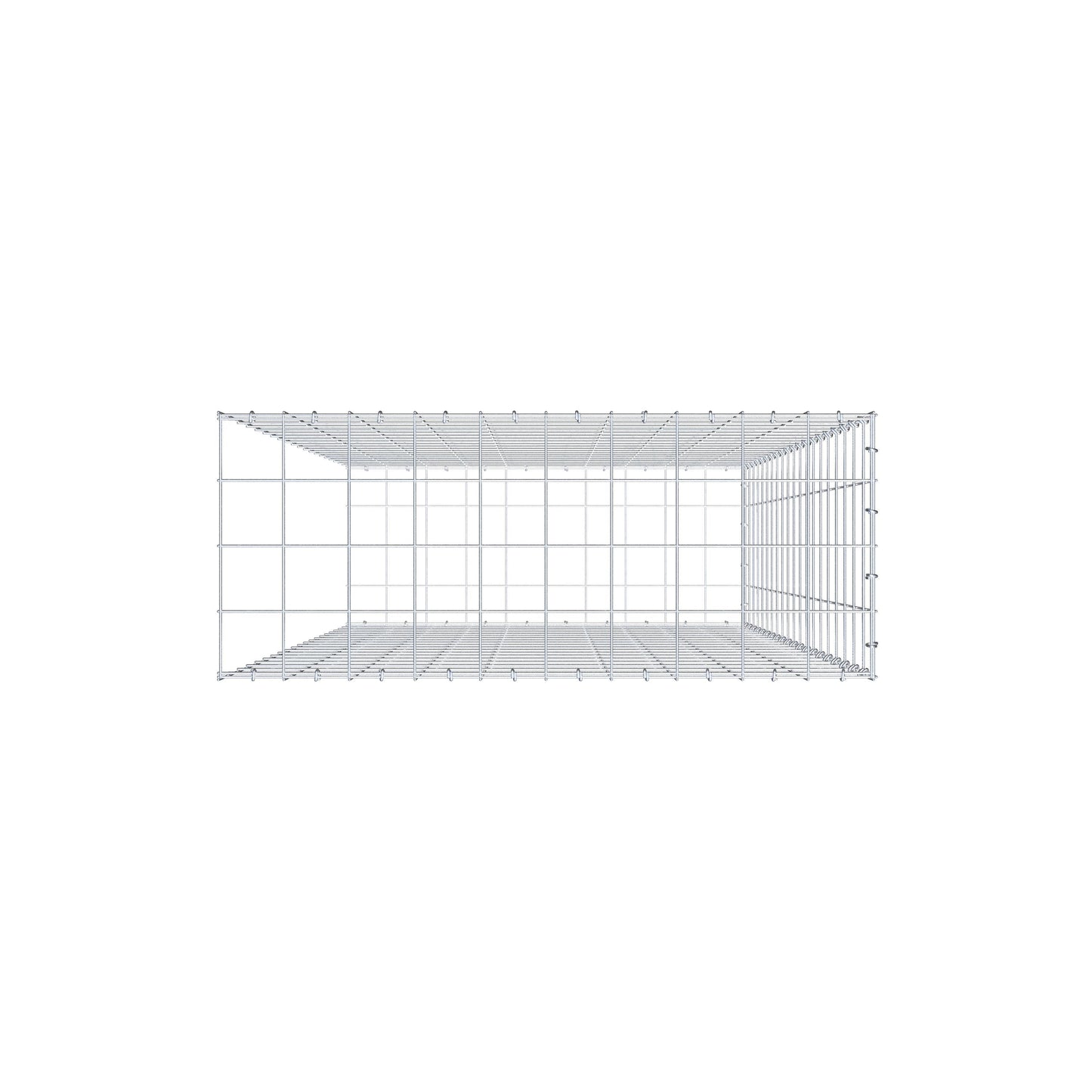 Gabião Tipo 2 200 cm x 100 cm x 40 cm (C x A x P), malhagem 10 cm x 10 cm, anel C