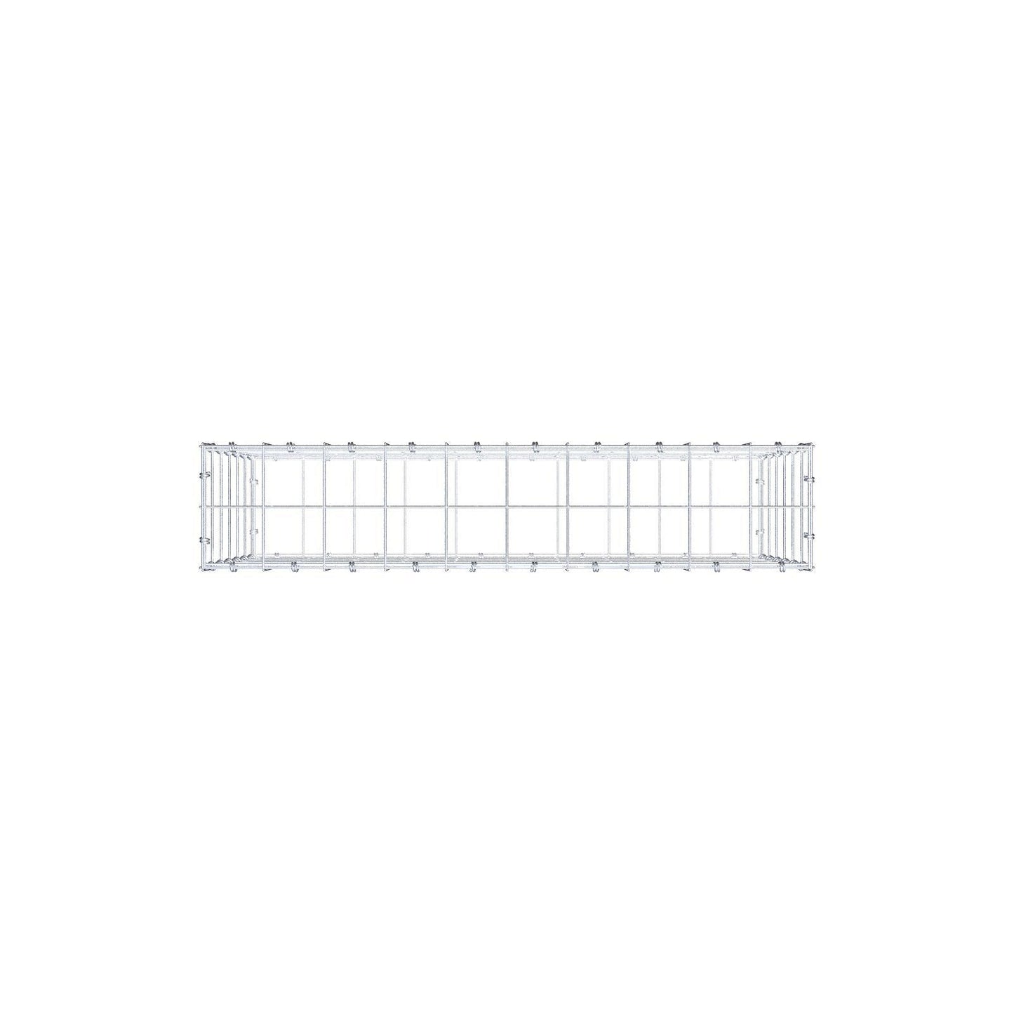 Gabbione 100 cm x 60 cm x 20 cm (L x H x P), maglia 10 x 10 cm, anello a spirale