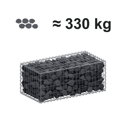Gabion 100 cm x 40 cm x 50 cm (L x H x P), mailles 5 cm x 10 cm, spirale
