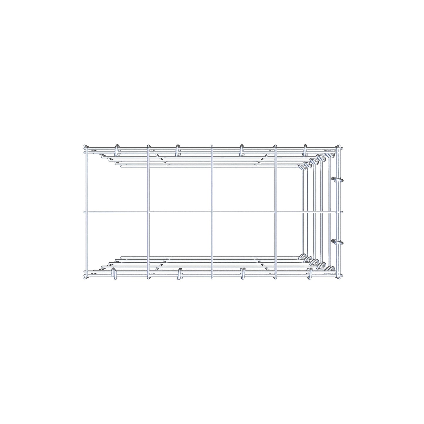 Fourche rapportée type 4 50 cm x 40 cm x 20 cm (L x H x P), mailles 10 cm x 10 cm, anneau C