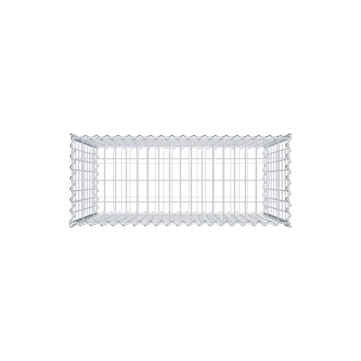 Gabion 100 cm x 90 cm x 40 cm (L x H x D), mesh size 5 cm x 10 cm, spiral