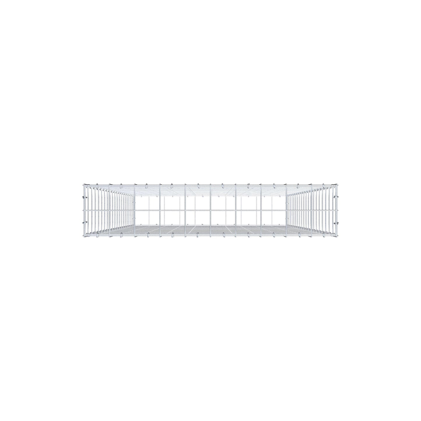 Gabião 200 cm x 100 cm x 20 cm (C x A x P), malhagem 10 cm x 10 cm, anel C