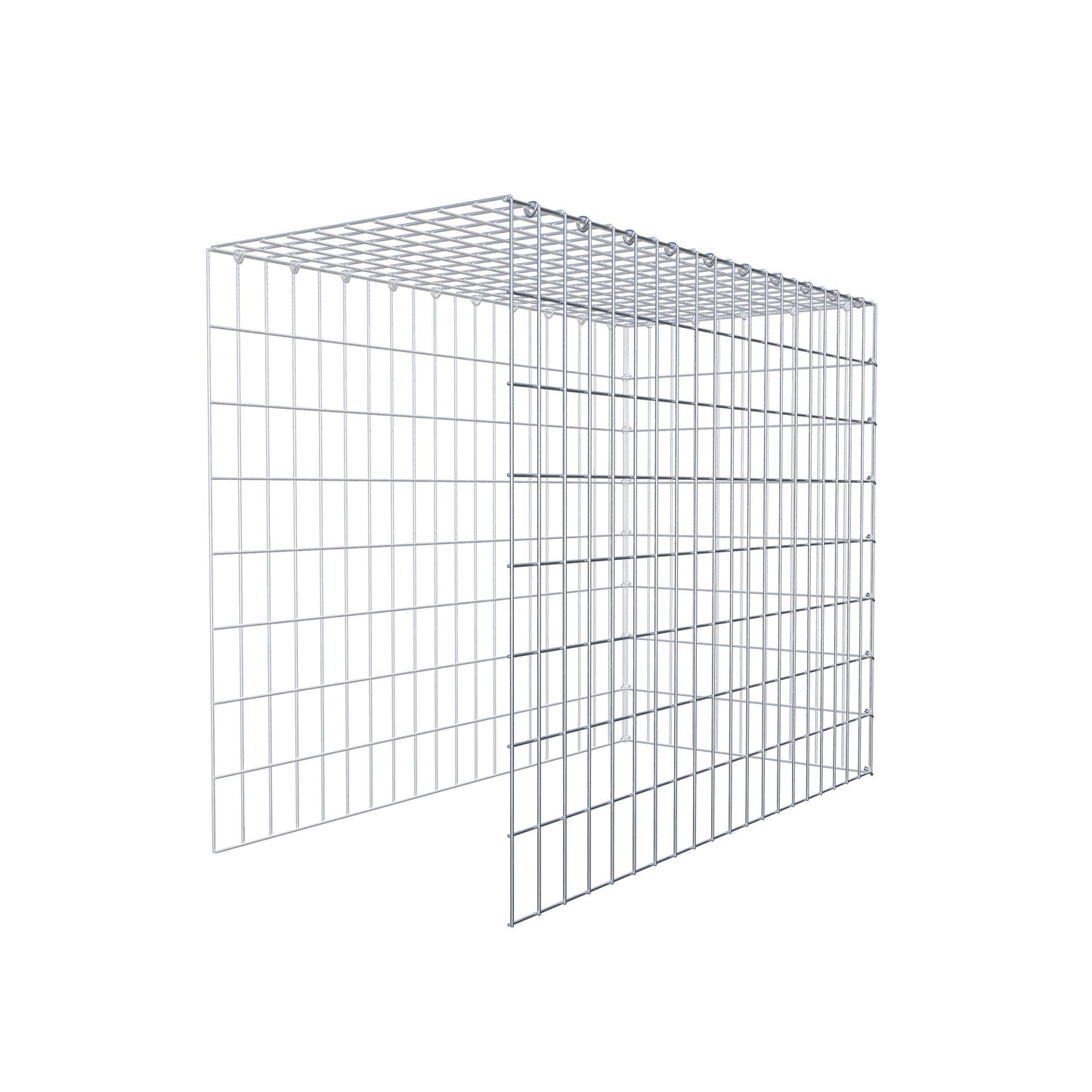 Anbaugabione Typ 4 100 cm x 80 cm x 50 cm (L x H x T), Maschenweite 5 cm x 10 cm, C-Ring