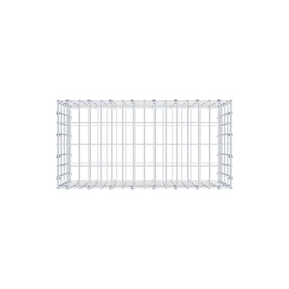 Gabion 80 cm x 40 cm x 40 cm (L x H x D), maskestørrelse 5 x 10 cm, spiralring