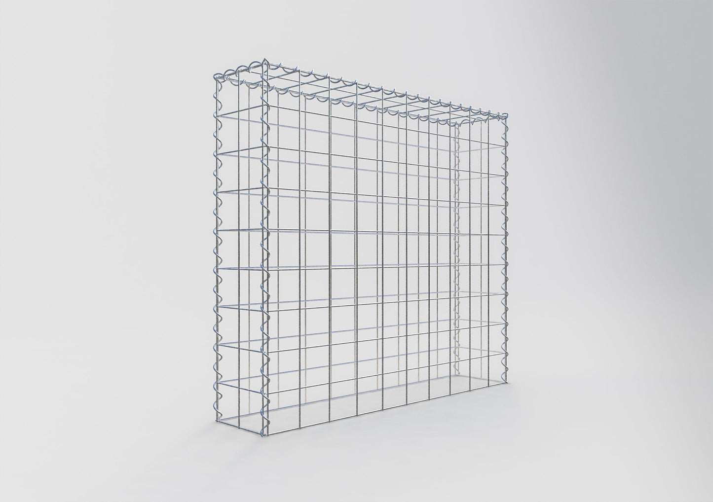 Gabbione aggiuntivo tipo 3 100 cm x 90 cm x 20 cm (L x H x P), maglia 10 cm x 10 cm, spirale