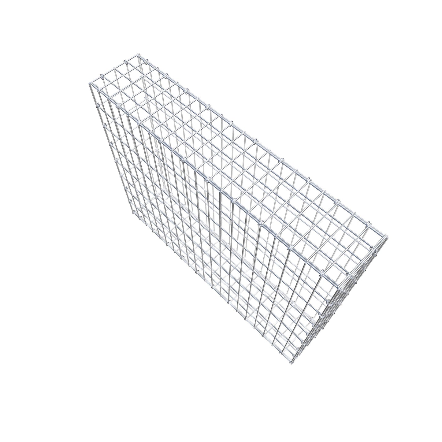Gavión 100 cm x 80 cm x 20 cm (L x A x P), luz de malla 5 cm x 10 cm, anillo en C