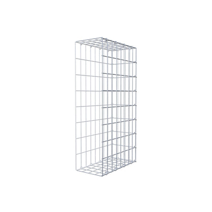 Mounted gabion type 2 80 cm x 40 cm x 20 cm, mesh size 5 cm x 10 cm, C-ring